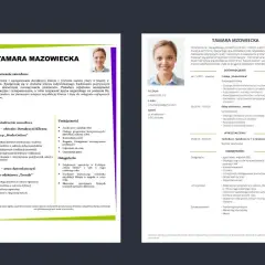 CV Tamary Mazowieckiej, doradczyni klienta z doświadczeniem w e-commerce. Dokument zawiera podsumowanie zawodowe, doświadczenie, umiejętności i osiągnięcia, stanowiące jej **praca zaliczeniowa**.