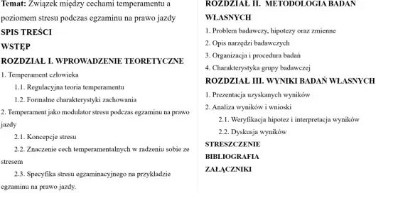 Konspekt pracy dyplomowej - Jak napisać idealny plan?